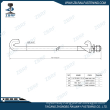 1-1/4" Single end gauge rod for standard gauge